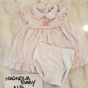Magnolia baby nb dress and bloomers